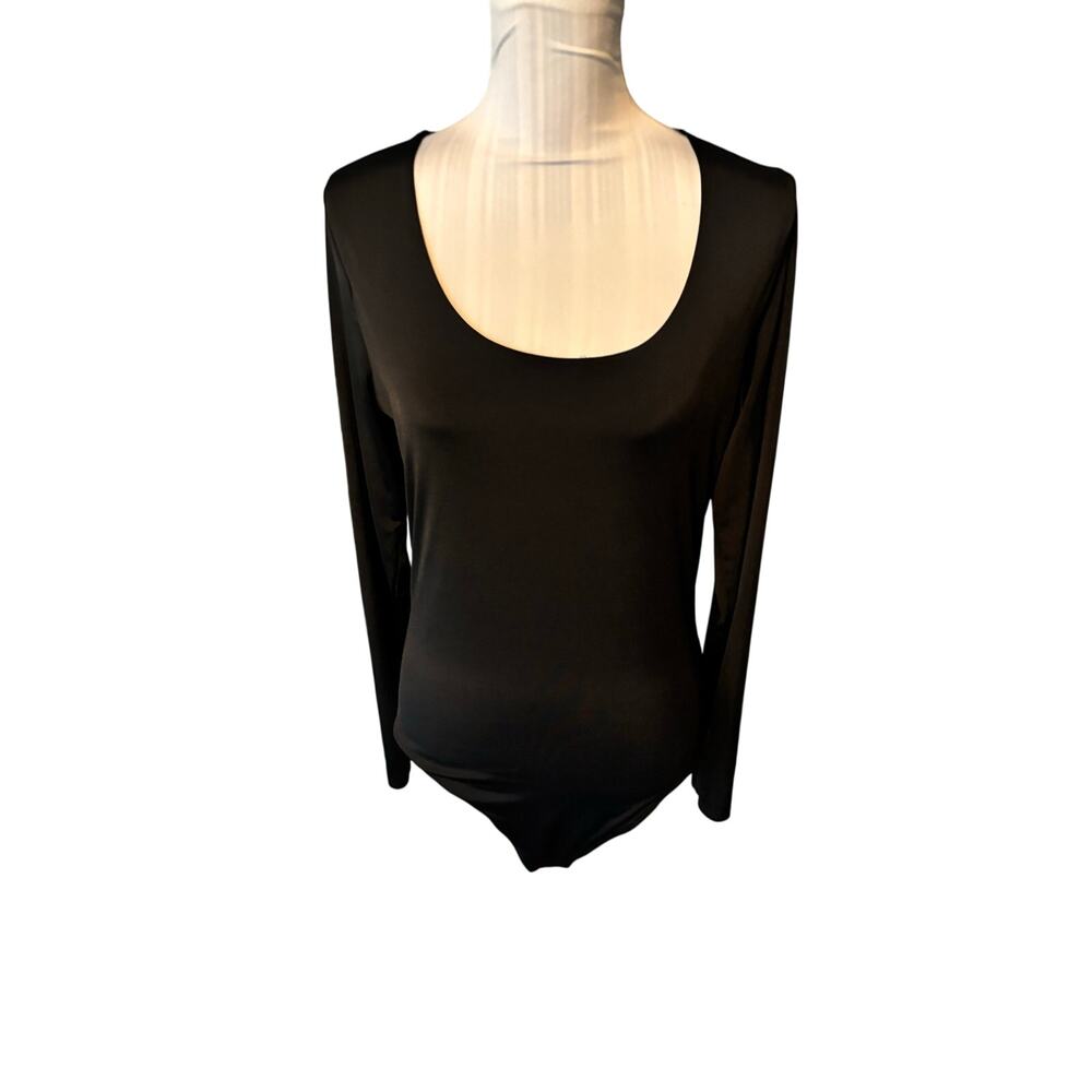 Express Black Bodysuit Size L ScoopNeck